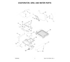 KitchenAid KUIX335HPS02 evaporator, grid, and water parts diagram