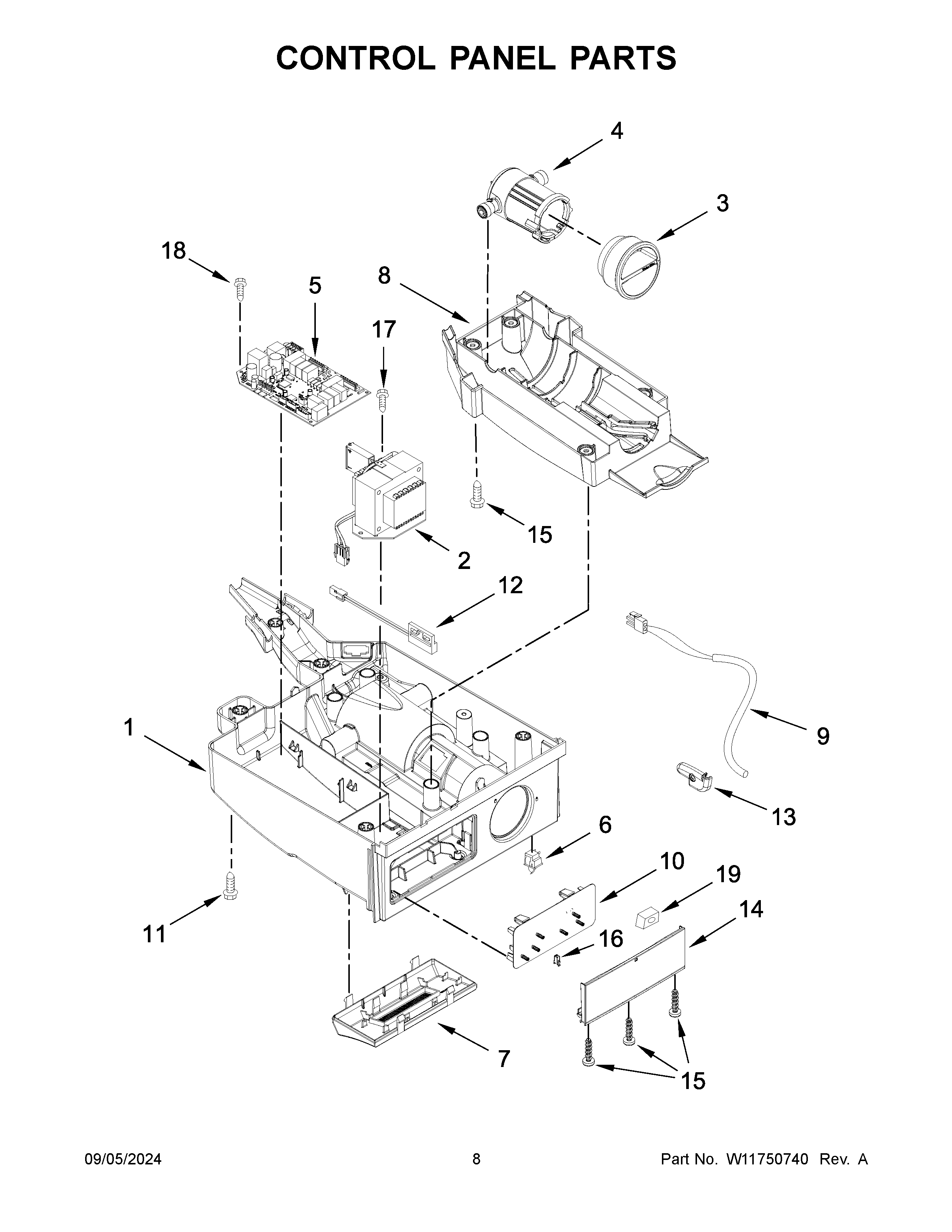 CONTROL PANEL PARTS