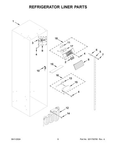 Refrigerator liner parts
