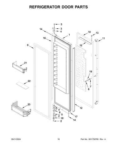 Refrigerator door parts