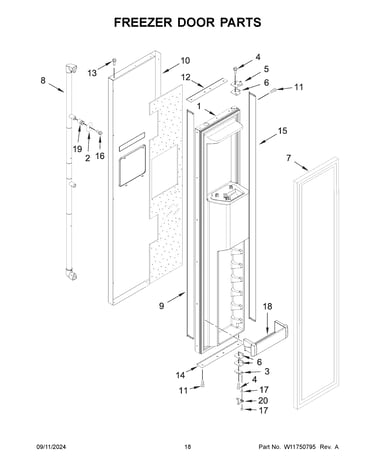 Freezer door parts