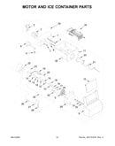 Motor and ice container parts