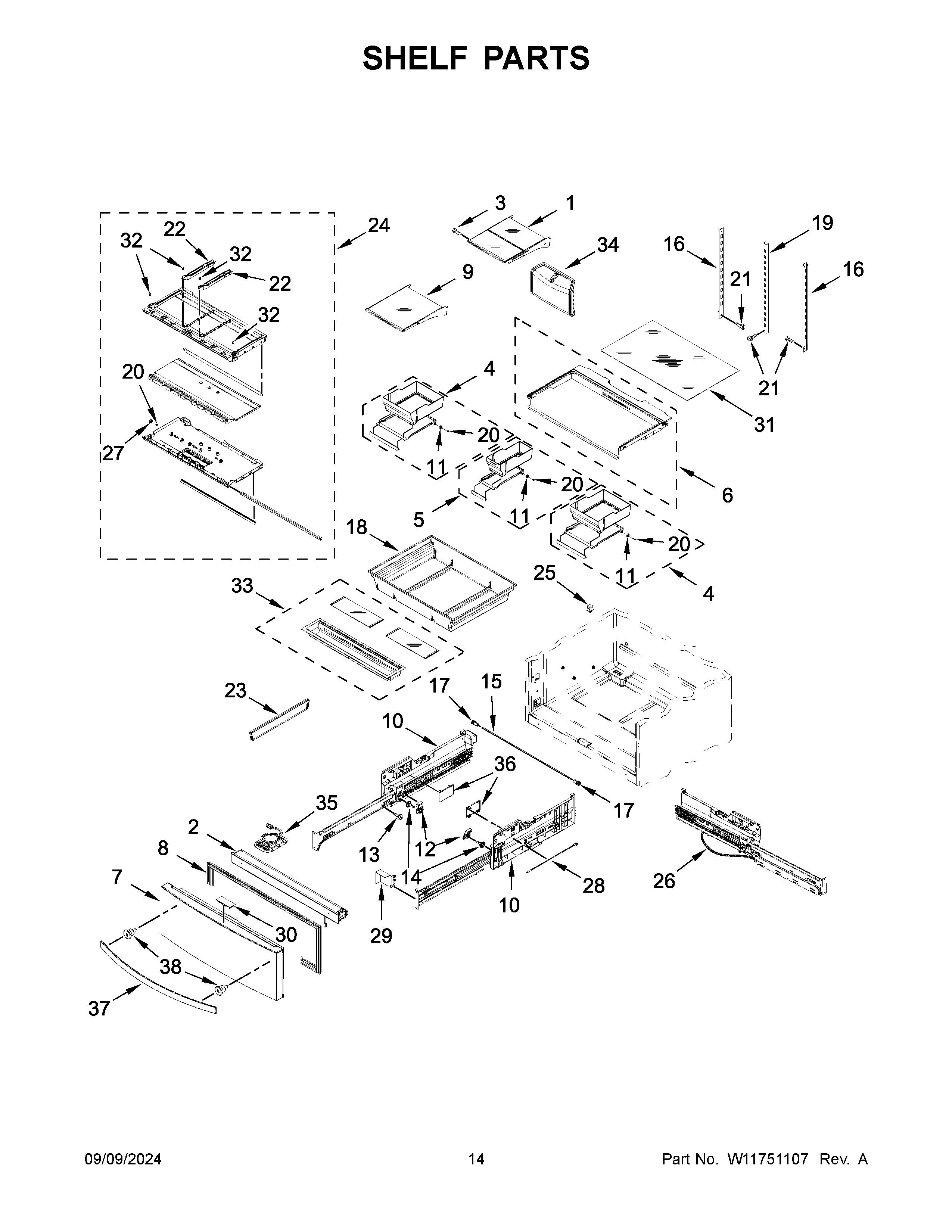 Shelf parts