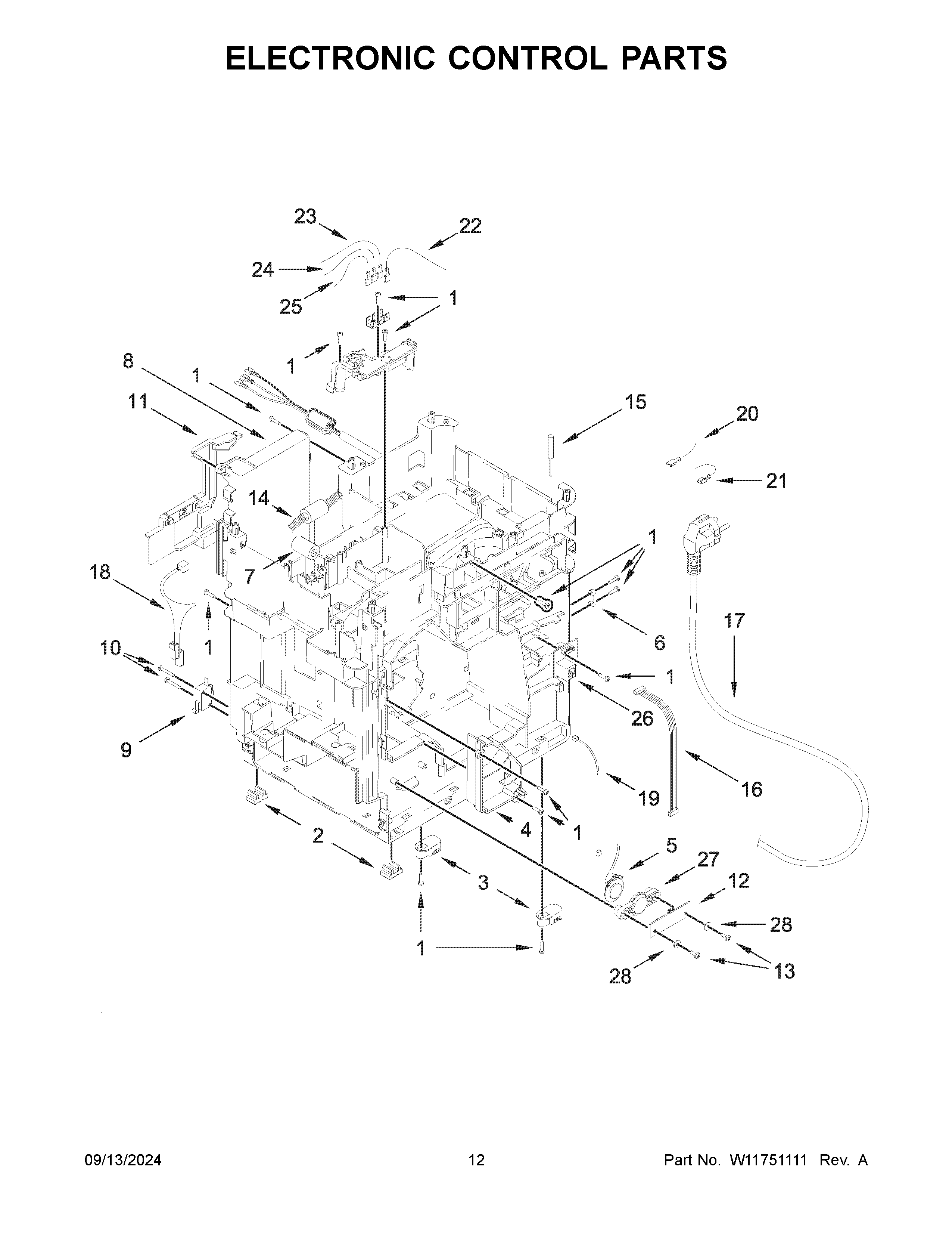 Electronic control parts