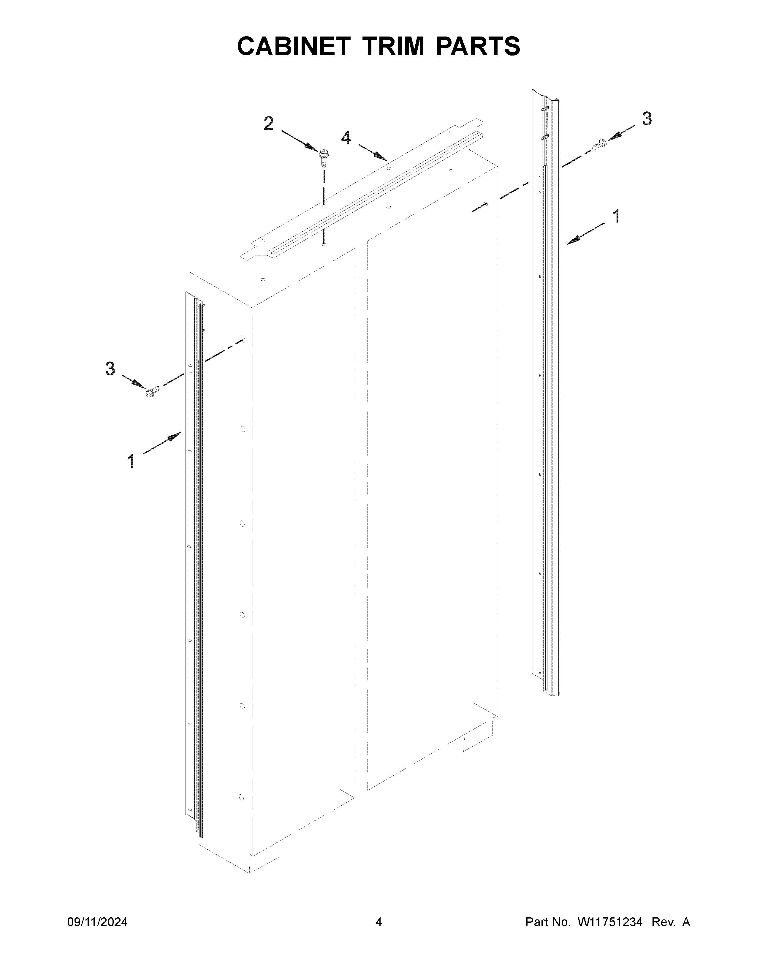 Cabinet trim parts