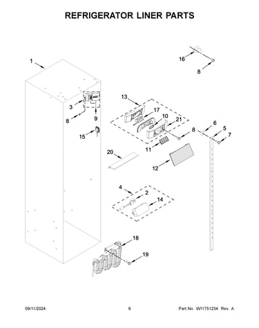 Refrigerator liner parts