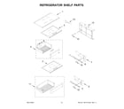 Jenn-Air JBSS48E22L01 refrigerator shelf parts diagram