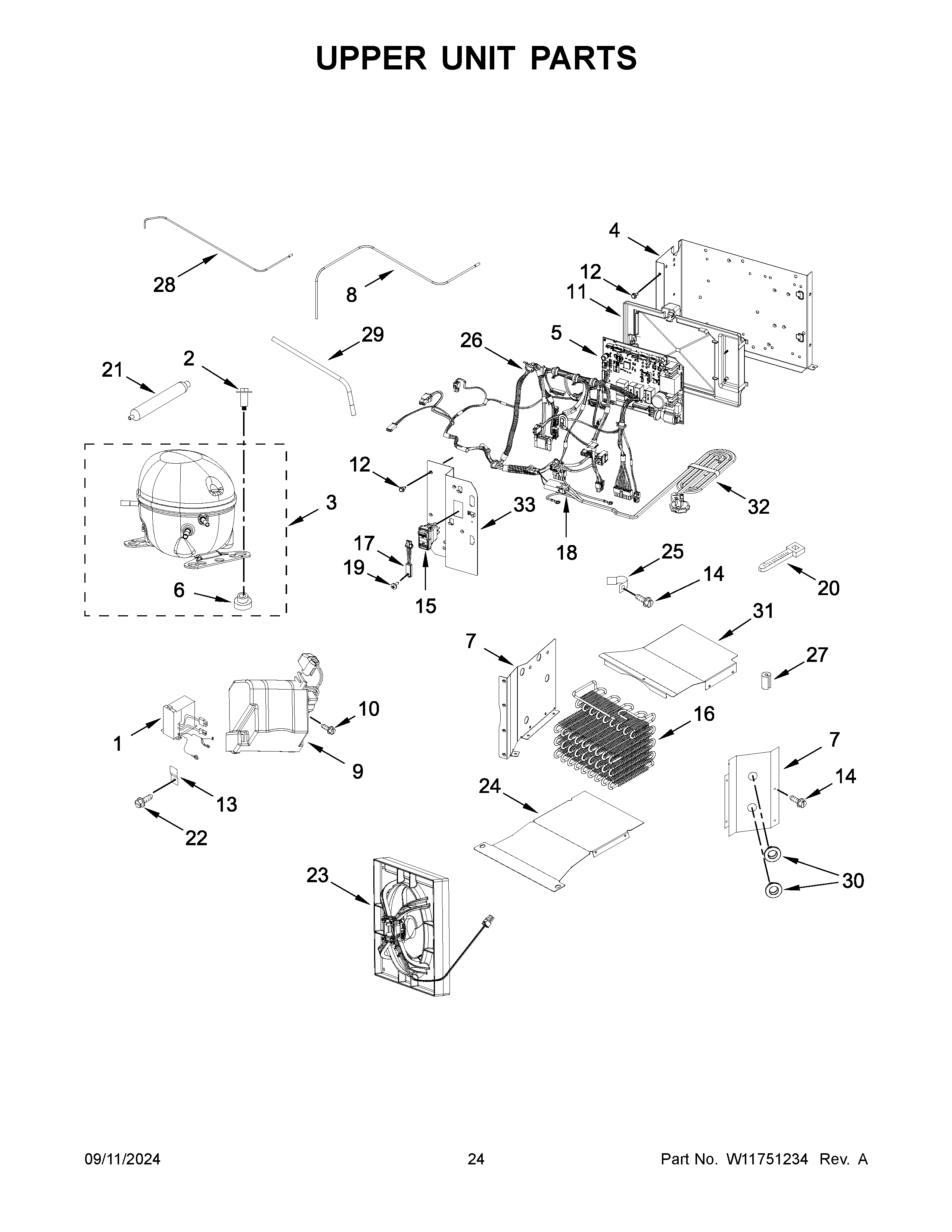 Upper unit parts