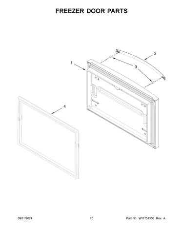 Freezer door parts