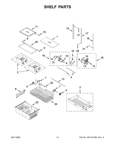 Shelf parts