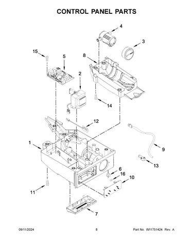 Control panel parts