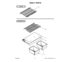 Whirlpool WRT106TFDW02 shelf parts diagram