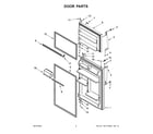 Whirlpool WRT106TFDW02 door parts diagram