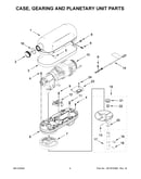 Case, gearing and planetary unit parts