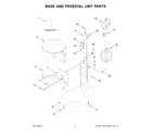 KitchenAid KSM55SXXXPL0 base and pedestal unit parts diagram