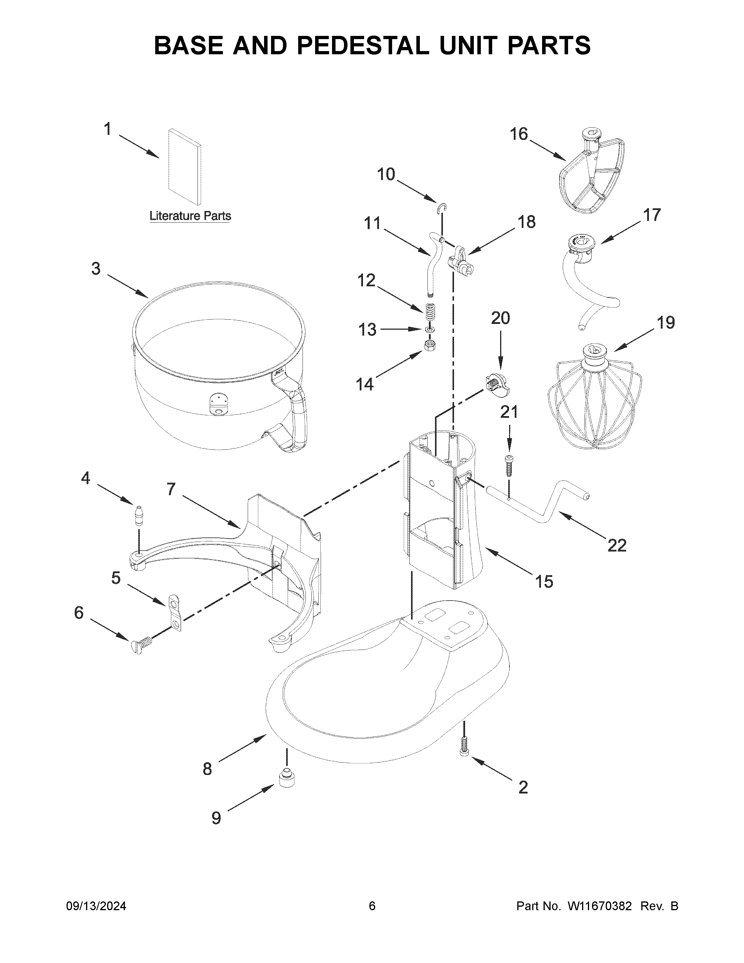 Base and pedestal unit parts