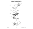 KitchenAid KSM150PSTGR5 color variation parts diagram