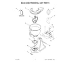 KitchenAid KSM150PSTGR5 base and pedestal unit parts diagram