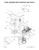 Case, gearing and planetary unit parts