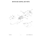 KitchenAid KSM150PSTGR5 motor and control unit parts diagram