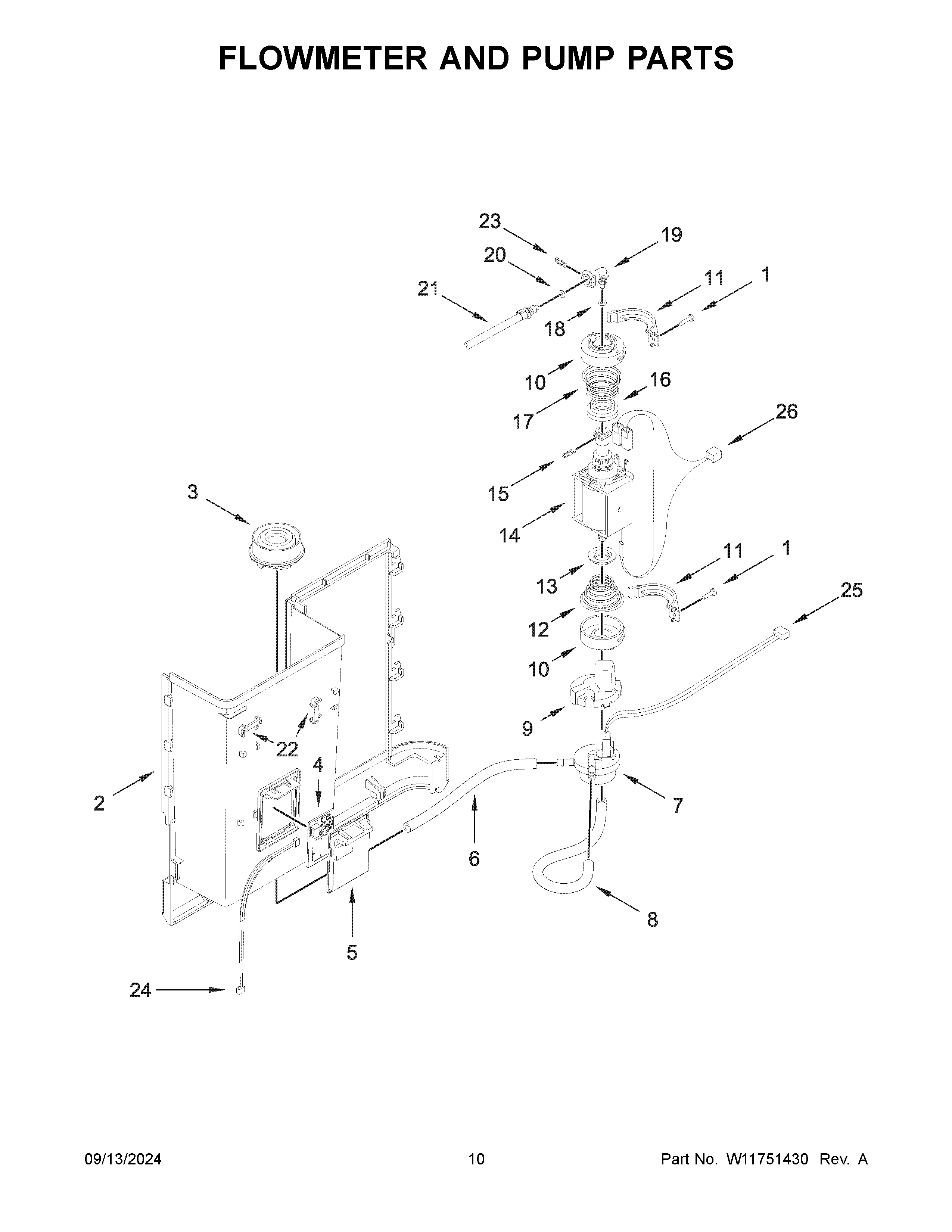 Flowmeter and pump parts