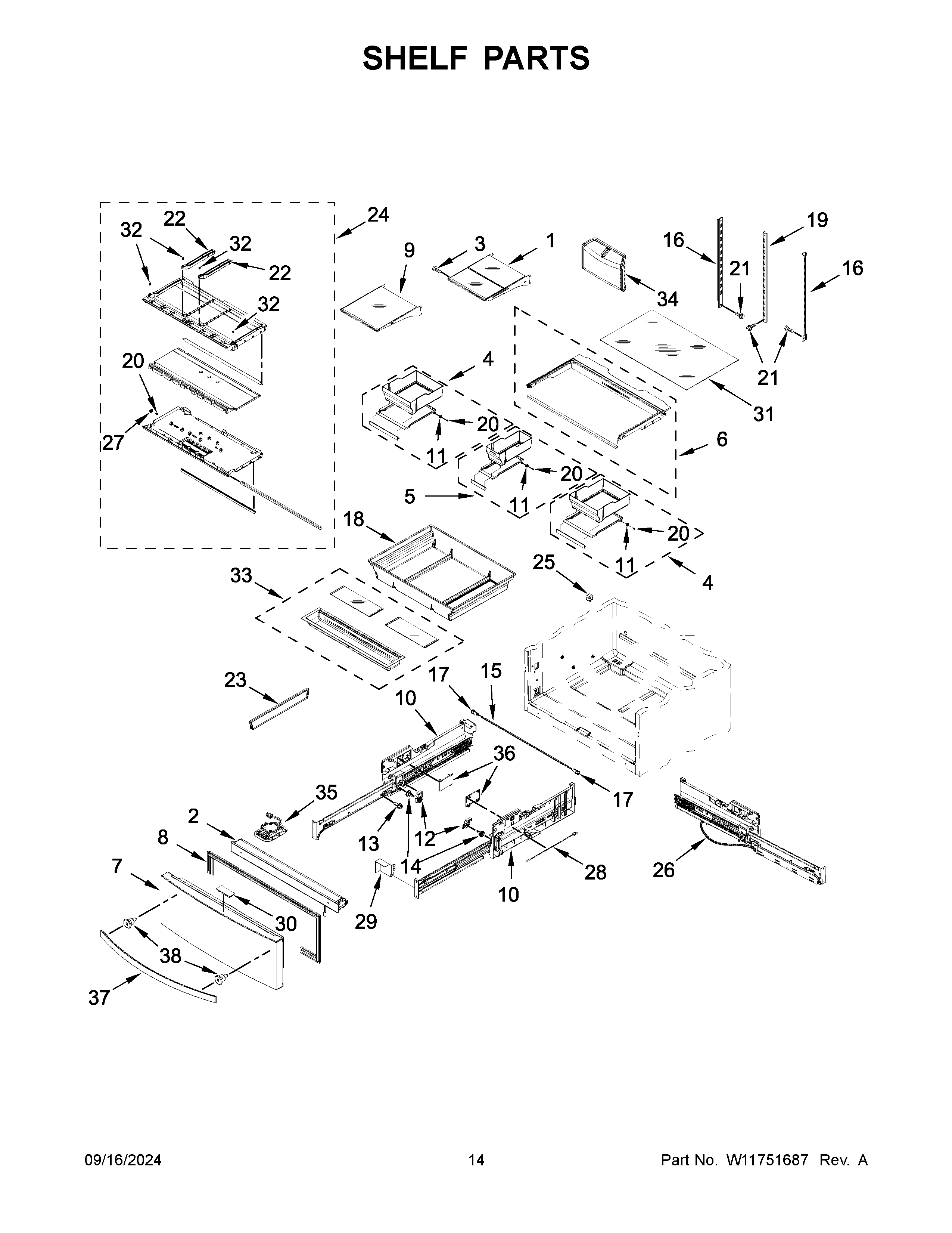 Shelf parts
