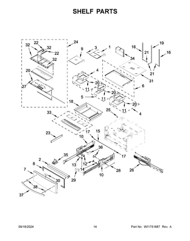 Shelf parts