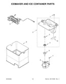 Icemaker and ice container parts