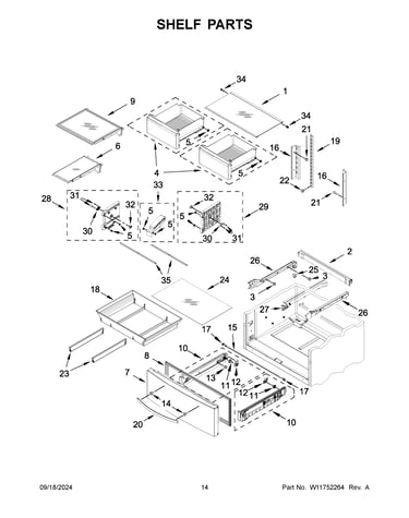 Shelf parts