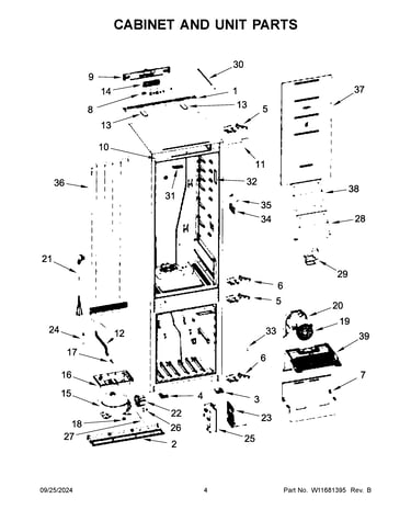Cabinet and unit parts