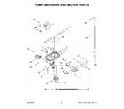 Whirlpool WDT970SAKZ3 pump, washarm and motor parts diagram