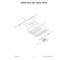 Whirlpool WDPA70SAMZ3 upper rack and track parts diagram