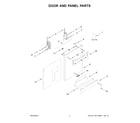 Whirlpool WDT751SAPZ1 door and panel parts diagram