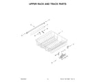 Whirlpool WDT751SAPZ1 upper rack and track parts diagram