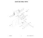 Whirlpool WDT740SALW3 door and panel parts diagram