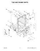 Tub and frame parts
