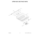 Whirlpool WDTA80SAKZ3 upper rack and track parts diagram