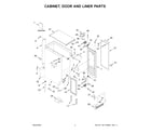 KitchenAid KUIX535HBS02 cabinet, door and liner parts diagram