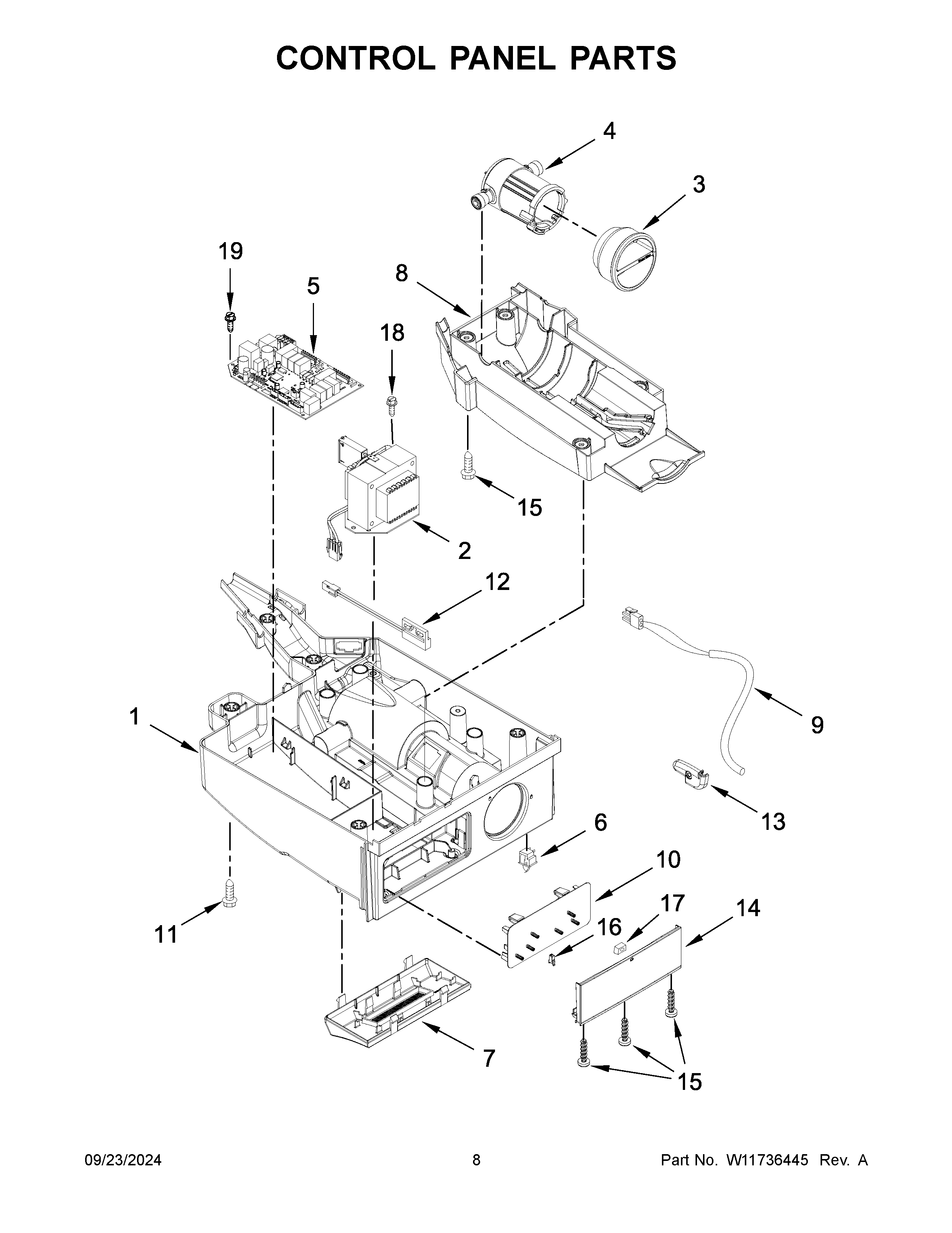 Control panel parts