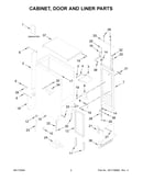 Cabinet, door and liner parts