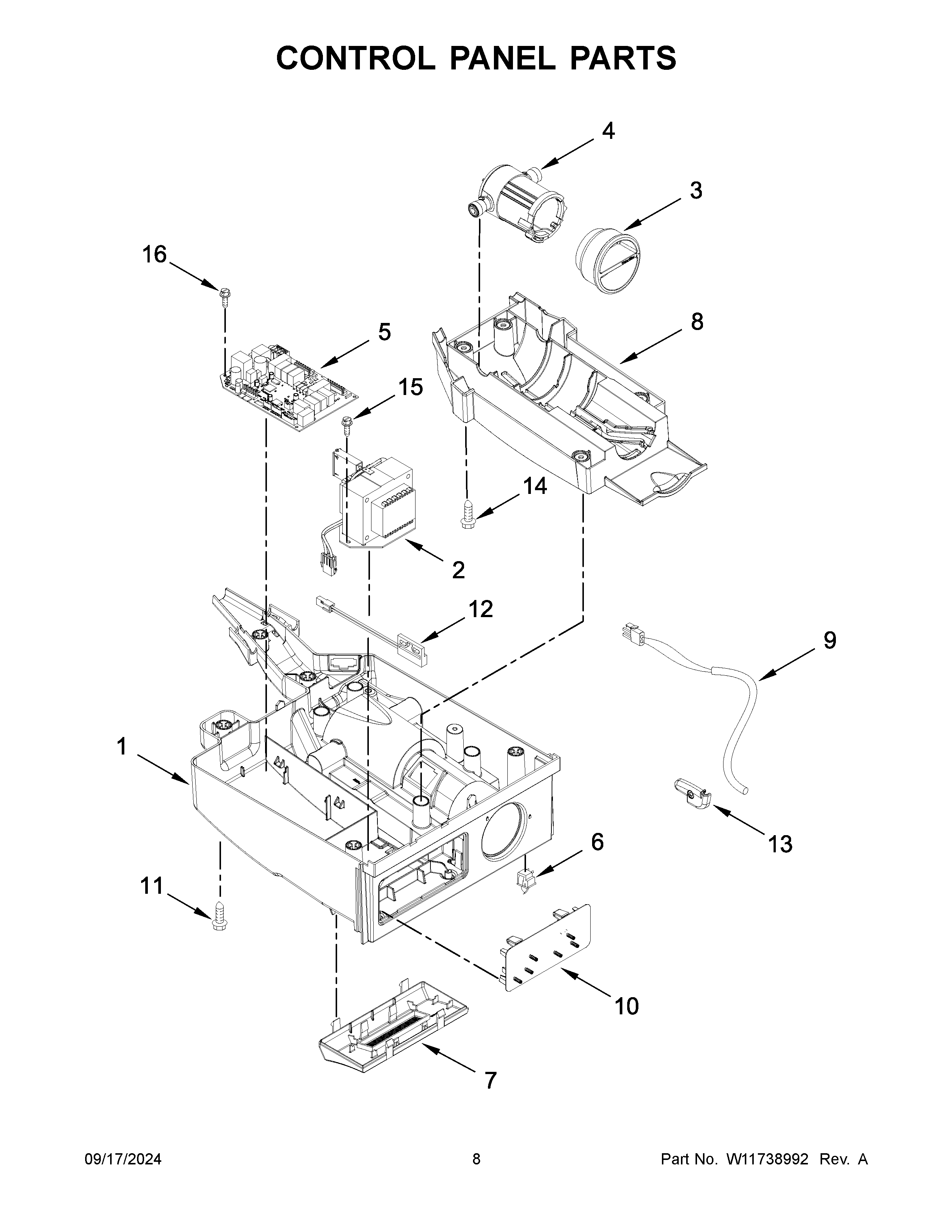 CONTROL PANEL PARTS