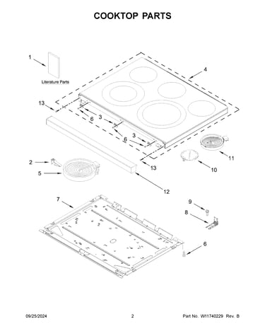 Cooktop parts