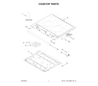 Whirlpool YWFES5030RW0 cooktop parts diagram