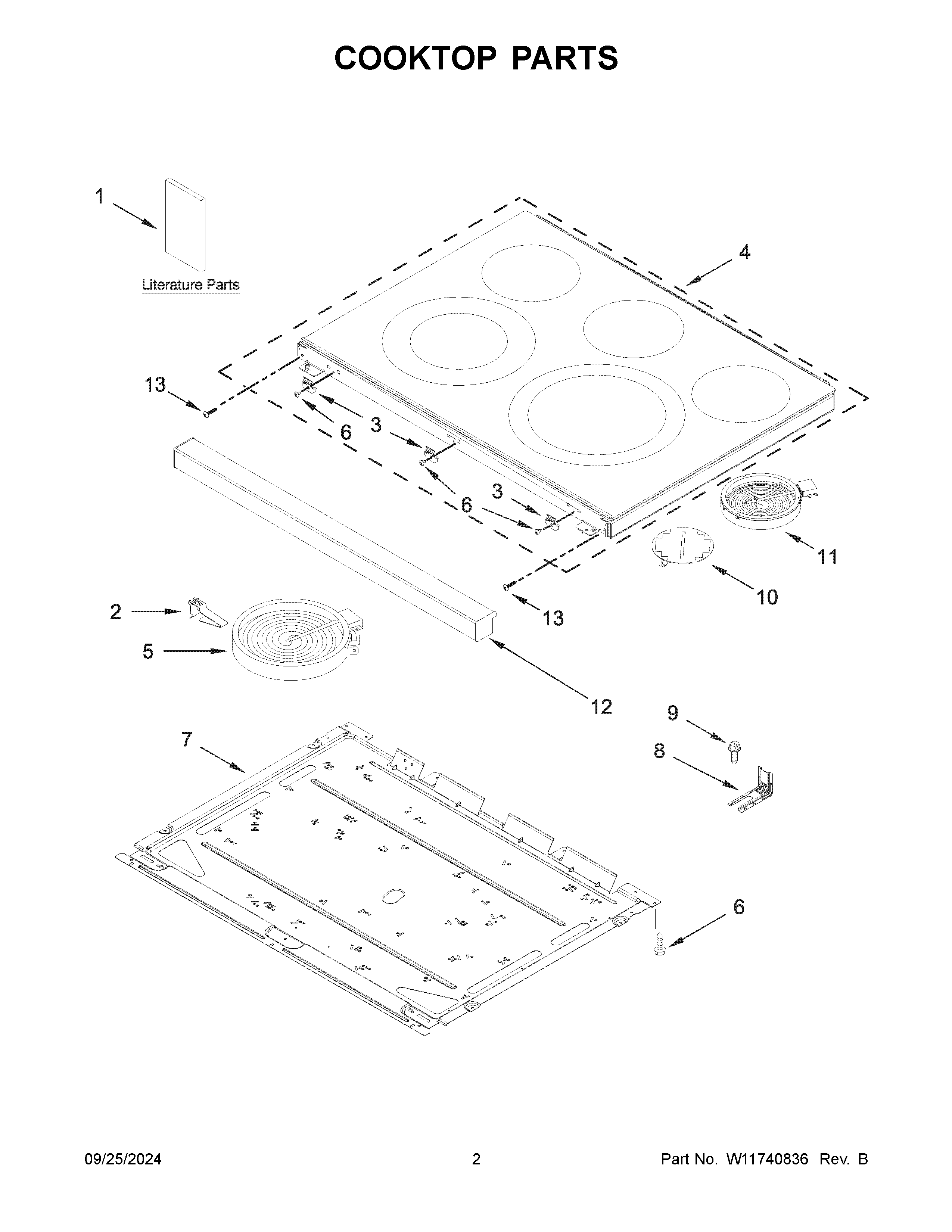 Cooktop parts