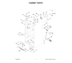 KitchenAid KRFC136RBS00 cabinet parts diagram