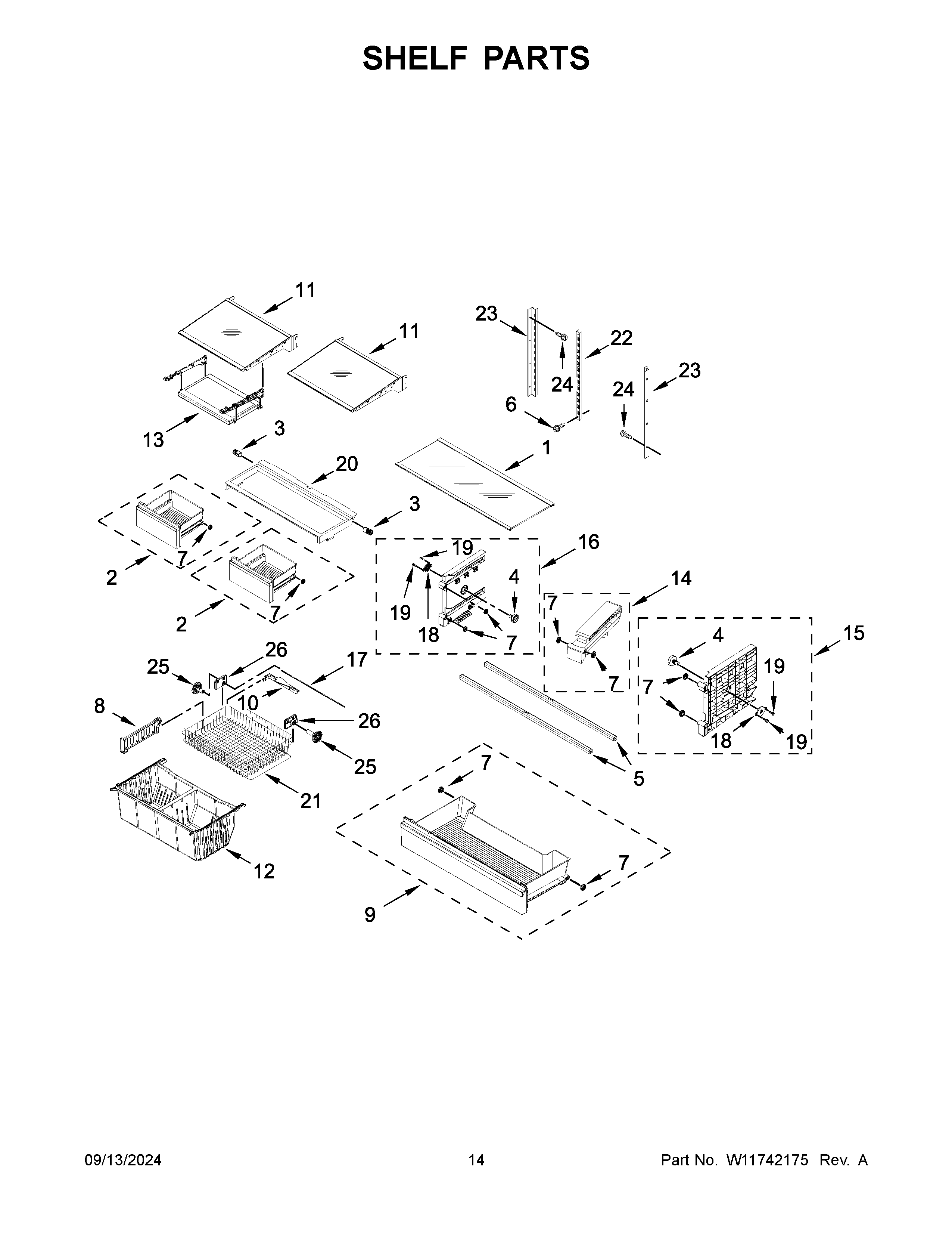 Shelf parts