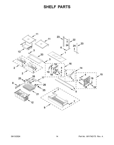 Shelf parts