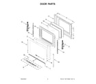 Whirlpool WFES7530RW0 door parts diagram