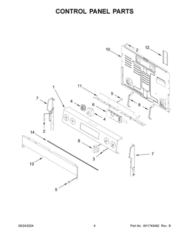 Control panel parts