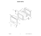 Maytag YMFES6030RZ0 door parts diagram